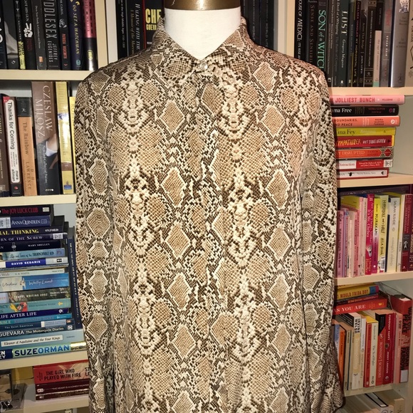 Anine Bing Chelsea Shirt Dress Snake Python - Picture 6 of 13